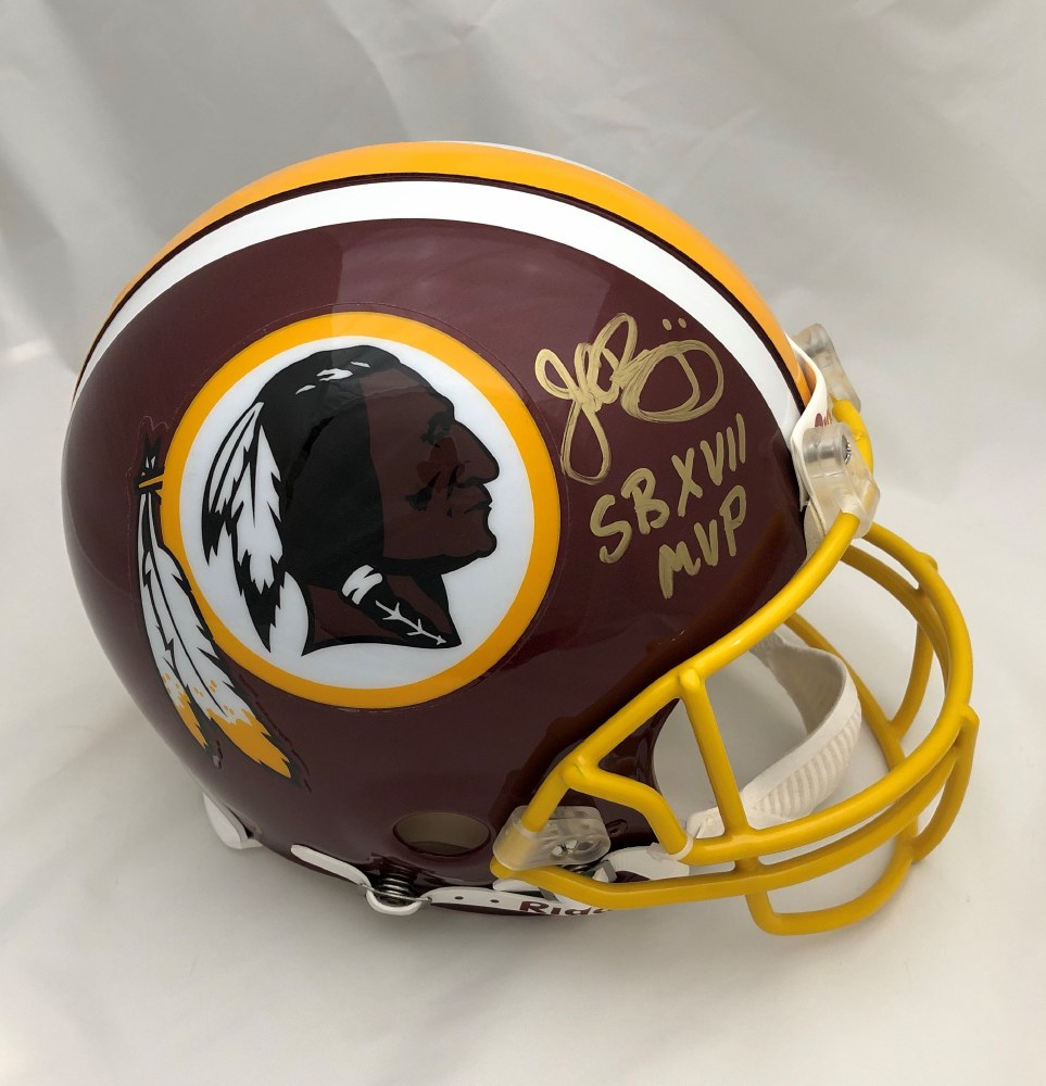 Signed cheap redskins helmet